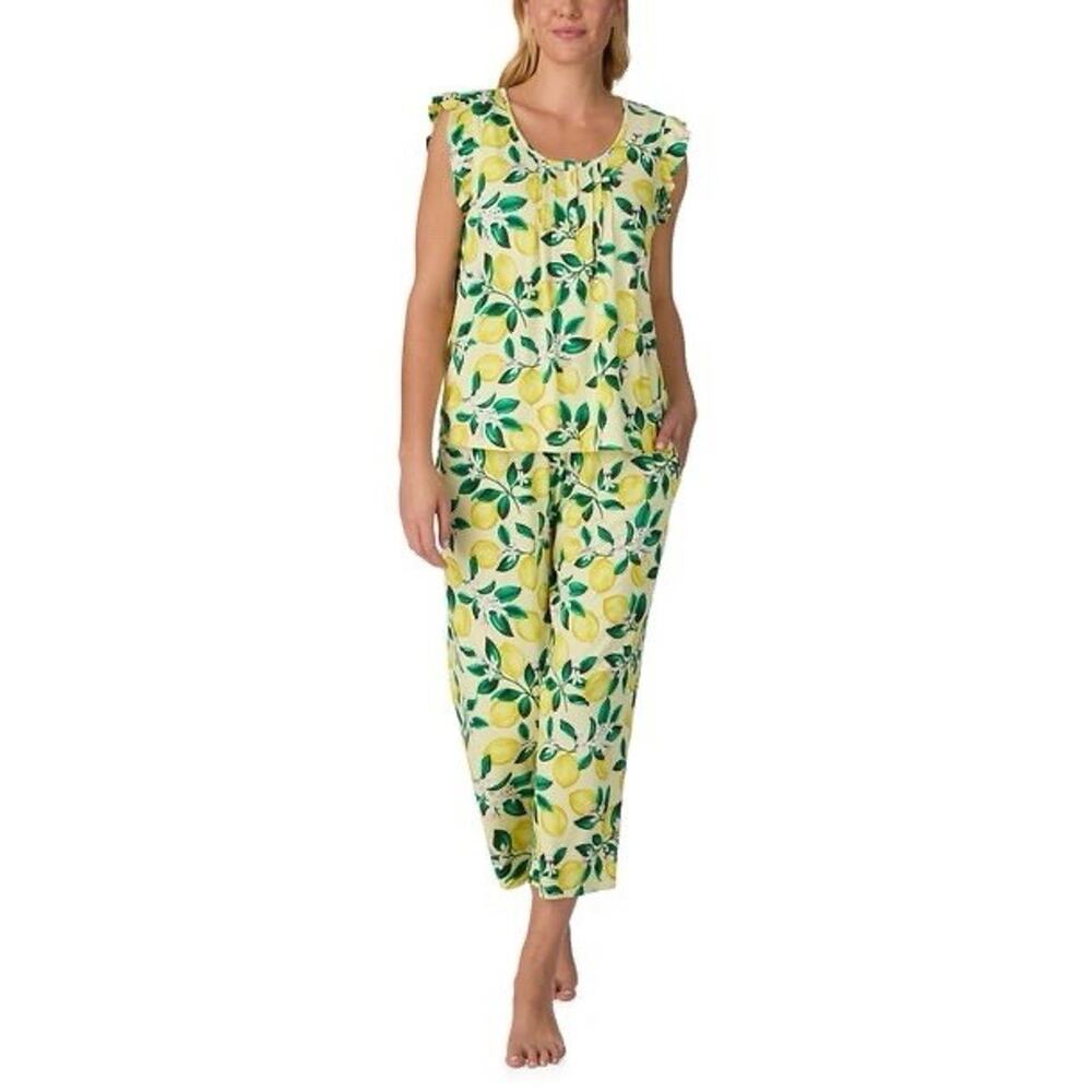 Draper James Women’s 2-Piece Pajama Lounge Set Size XS in Yellow Floral